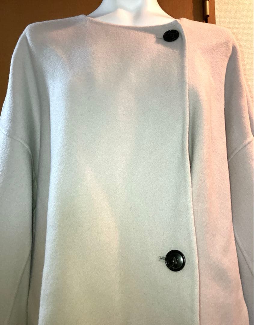 Aga ＋ アーガプラス ライトグレー アウター ミディコート 9号 M 新品