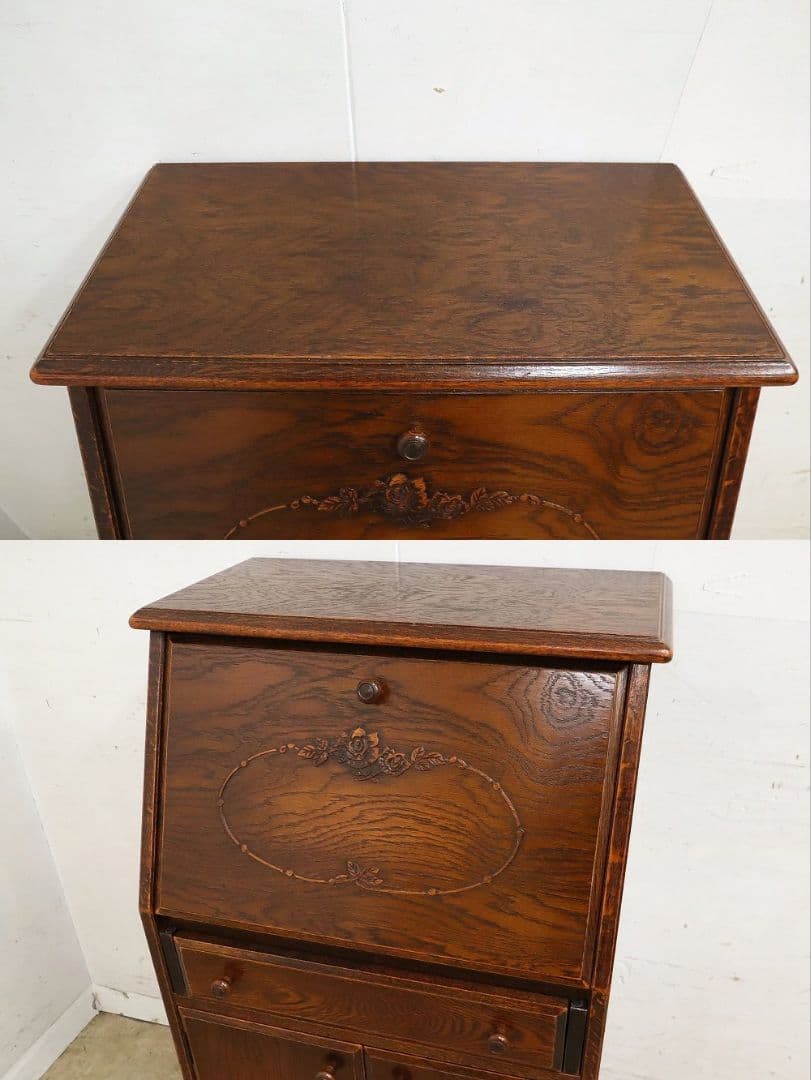 高級 三越家具【ブルージュ】ライティングビューローデスク・机・オーク材