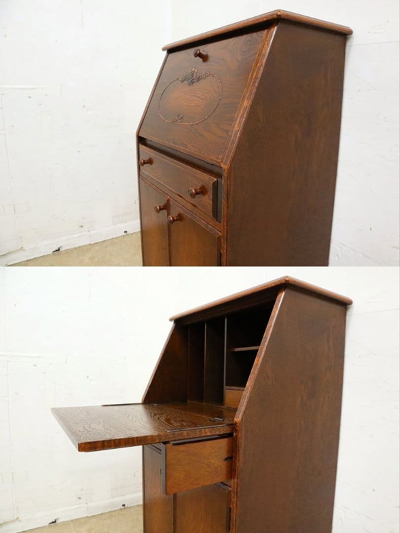 高級 三越家具【ブルージュ】ライティングビューローデスク・机・オーク材