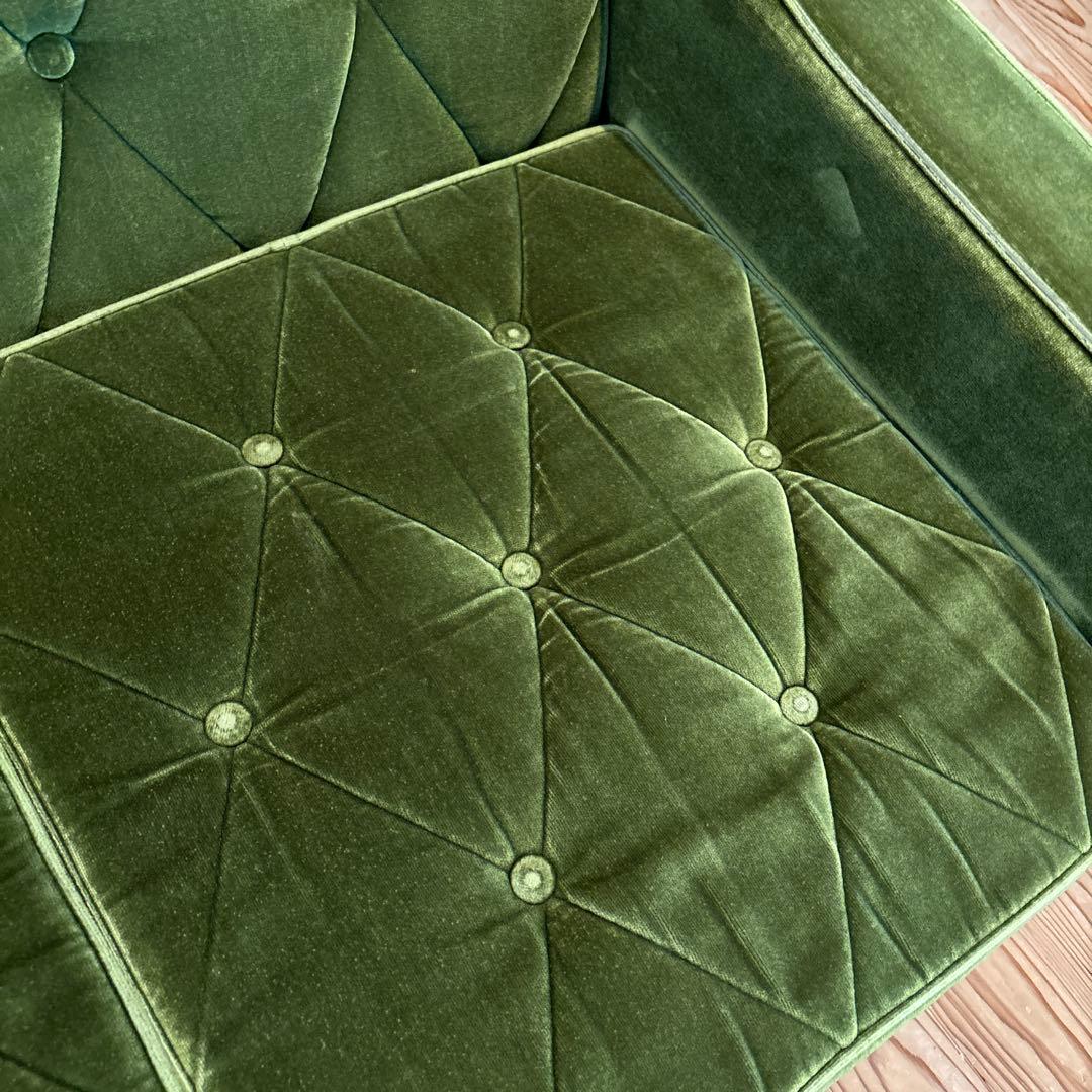 カリモク60⭐︎ロビーチェア2シーター⭐︎モケットグリーン