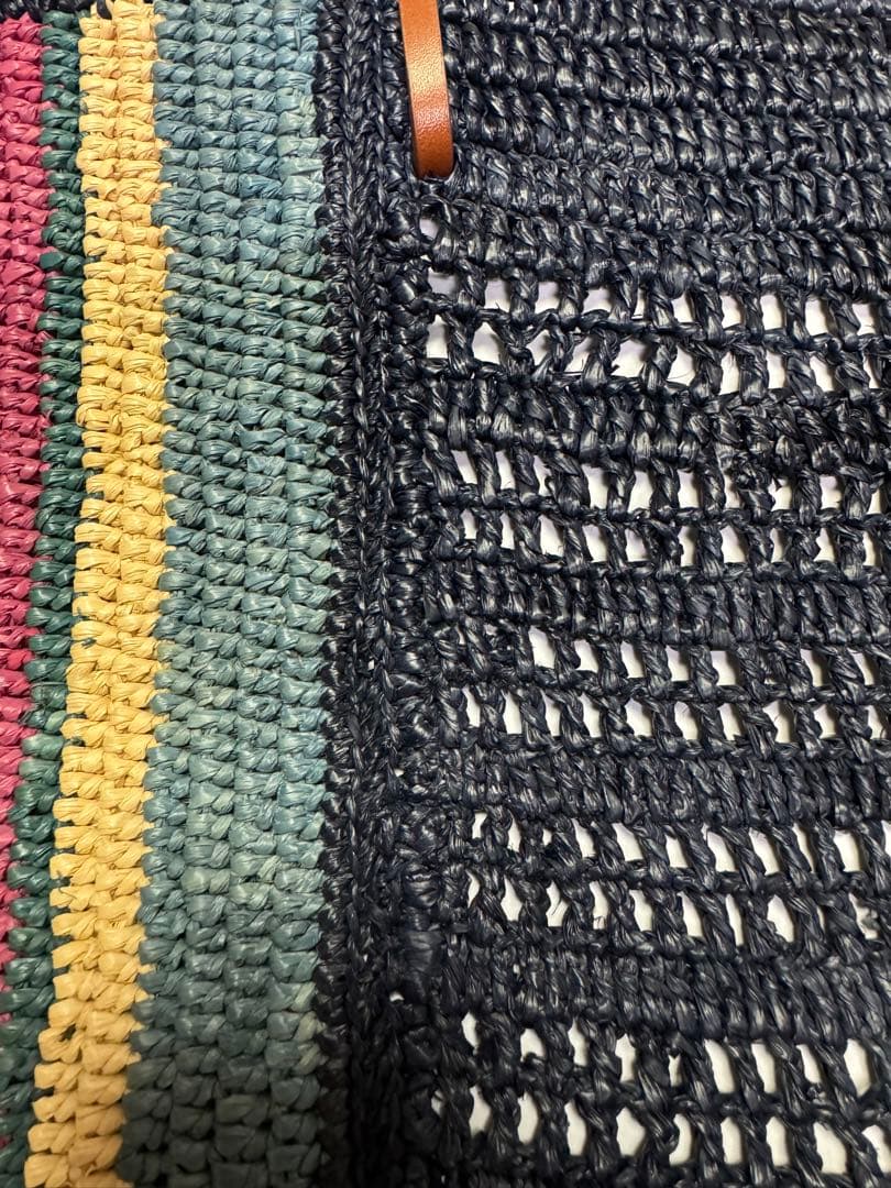 Sézane セザンヌ　ストローのバッグ　レザーショルダー