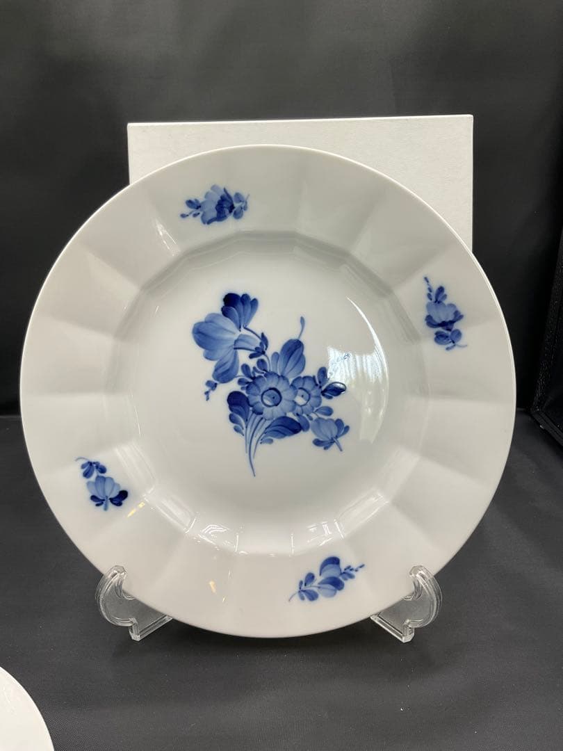 未使用　ロイヤルコペンハーゲン　ブルーフラワー　アンギュラー　プレート