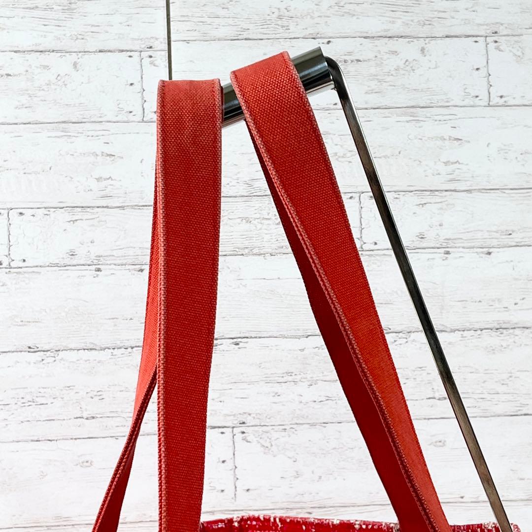 Supreme Raffia Tote Bag 大容量 A4収納 肩掛け レッド