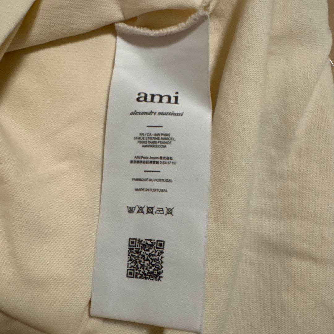 ami AMI PARIS パッチロゴ Tシャツ　ホワイトクリーム　S
