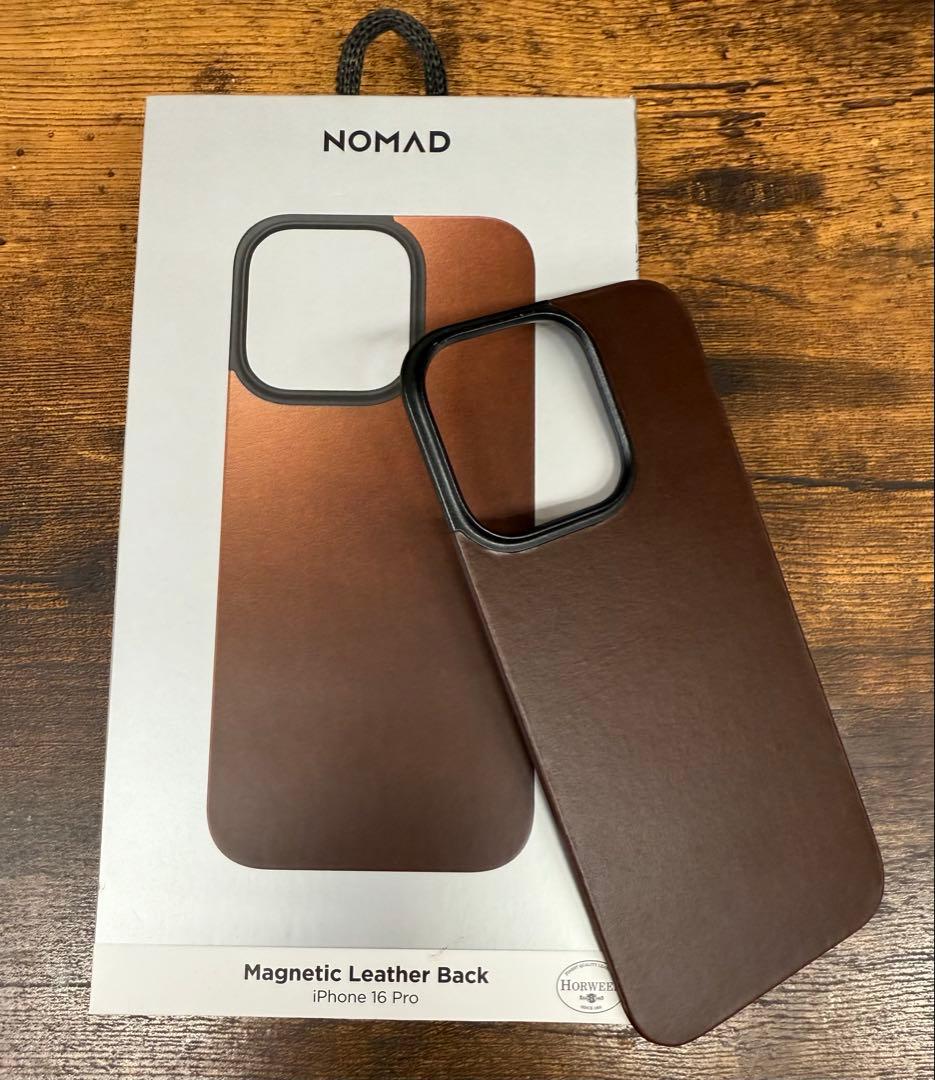 NOMAD Magnetic Leather iPhone16pro ブラウン