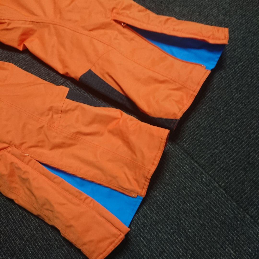 送料無料【MIZUNO】オレンジ無地スキーパンツ M