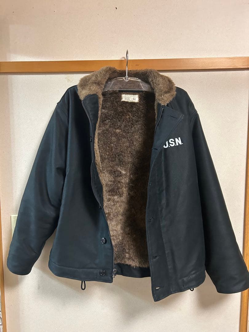 ヒューストンN-1デッキジャケット　サイズ40 ブラック