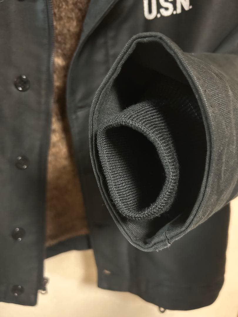 ヒューストンN-1デッキジャケット　サイズ40 ブラック