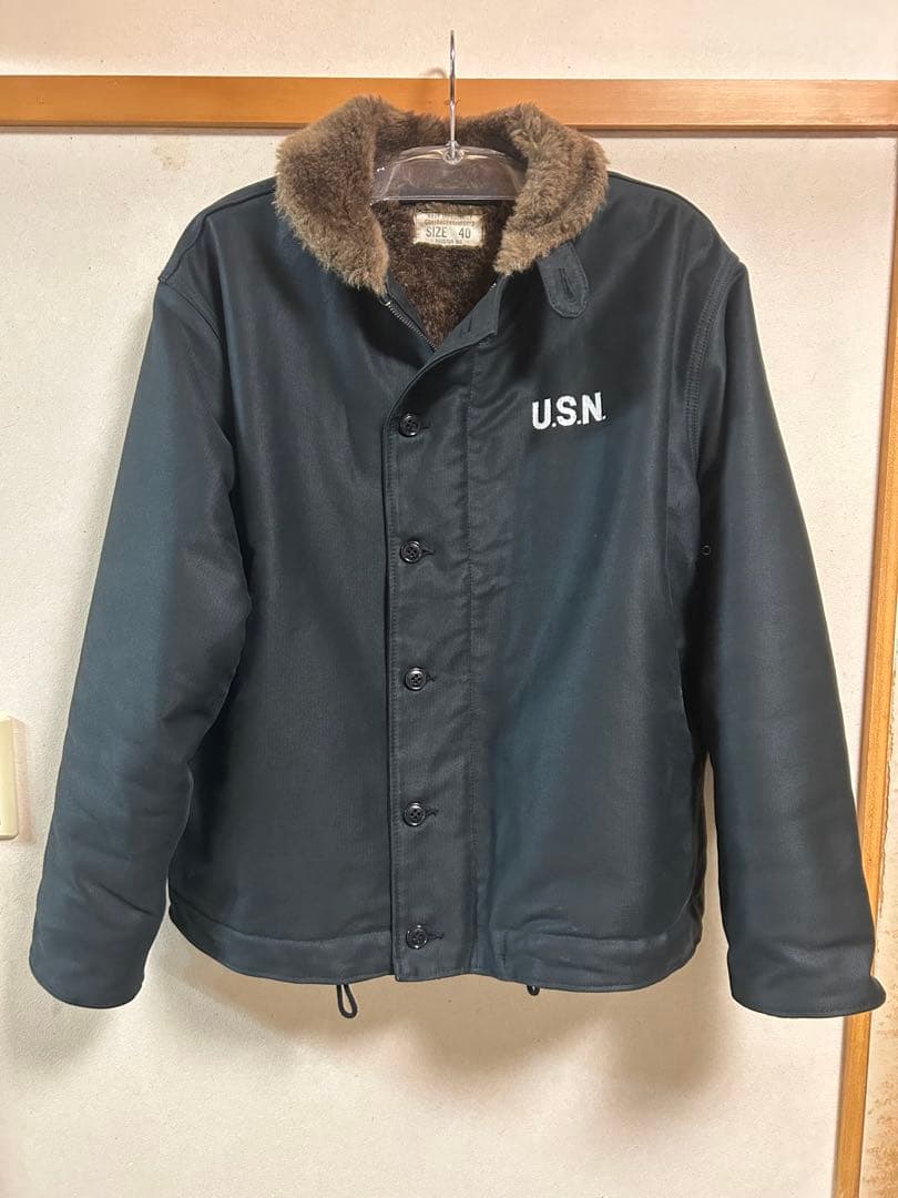 ヒューストンN-1デッキジャケット　サイズ40 ブラック