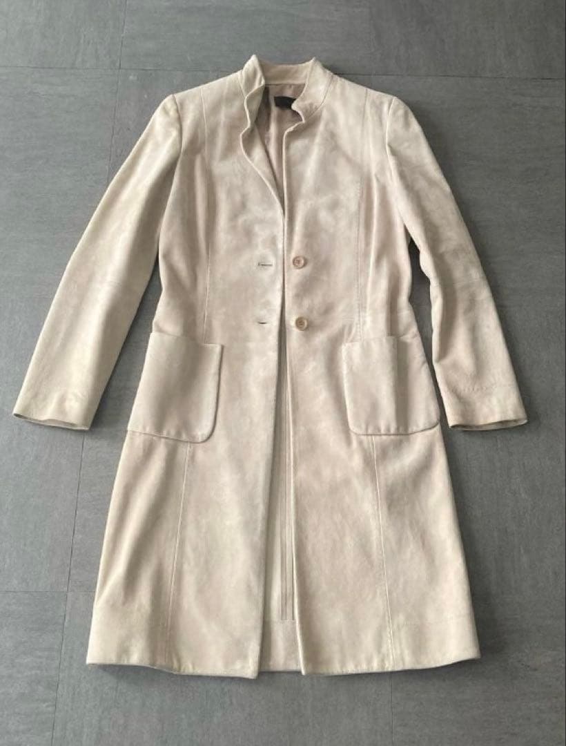 LOEWE(ロエベ) チェスターコート ラムレザー サンドベージュ 38