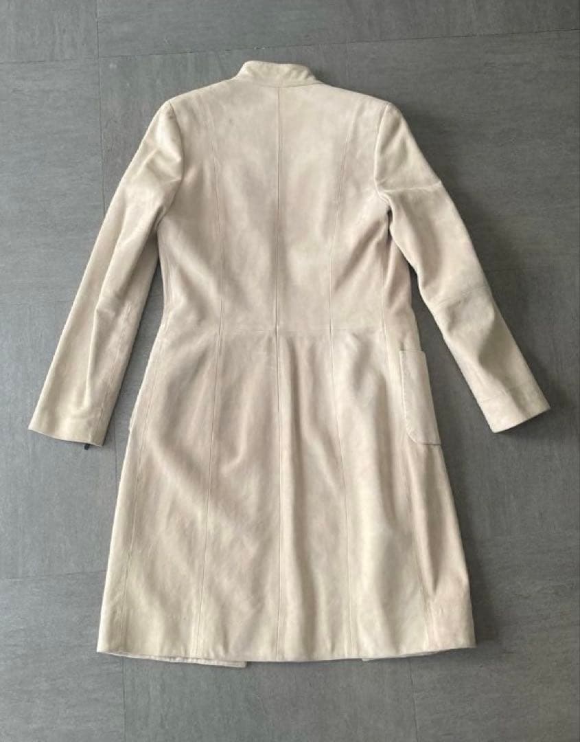 LOEWE(ロエベ) チェスターコート ラムレザー サンドベージュ 38