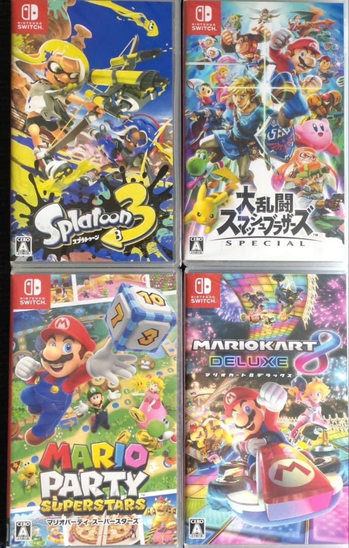 任天堂スイッチ　人気ソフト4本セット