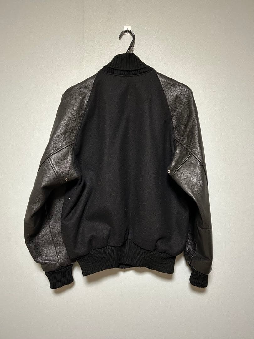 【美品】　TM ATHLETICS スタジャン レザー ブラック USA製 40