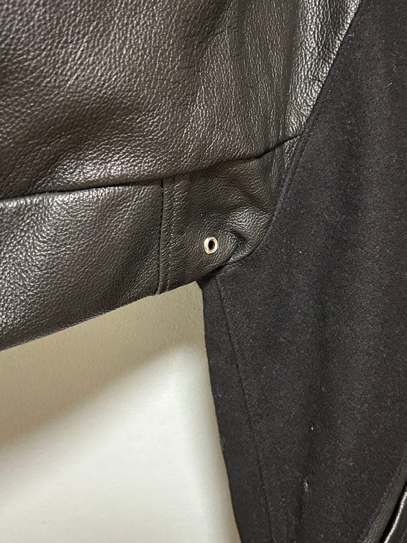 【美品】　TM ATHLETICS スタジャン レザー ブラック USA製 40