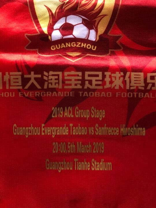 【入手困難限定】ACL2019 サンフレッチェ広島　広州恒大 ペナント サッカー
