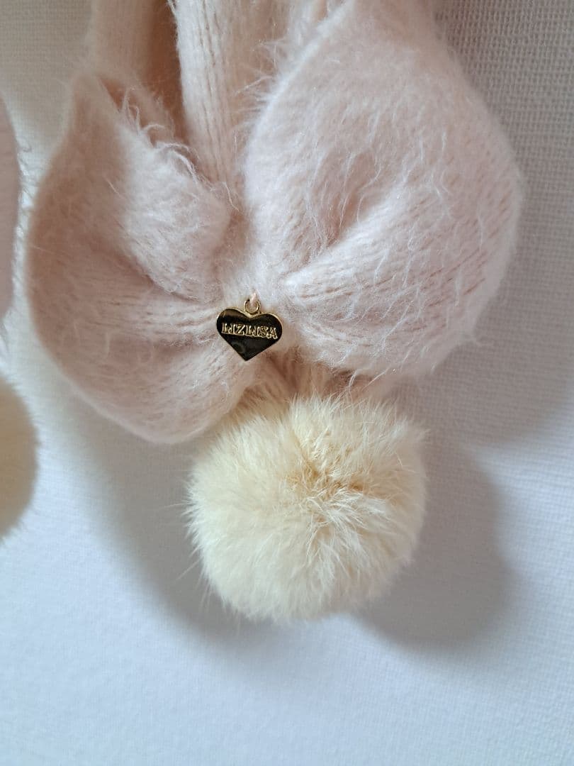 お値下げしました♪LIZ LISAリボンマフラー　ポンポンラビットファー付き