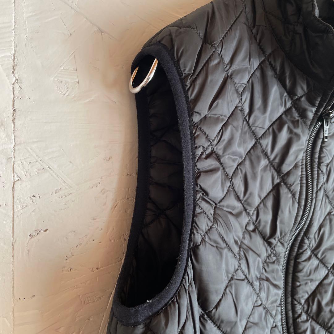 イギリス製【LAVENHAM】キルティング中綿ベスト　ダウンベスト　黒　S