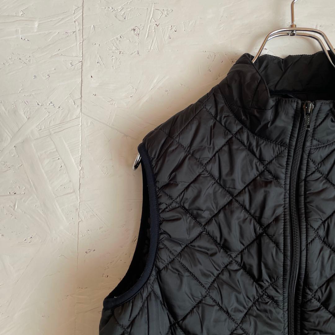 イギリス製【LAVENHAM】キルティング中綿ベスト　ダウンベスト　黒　S