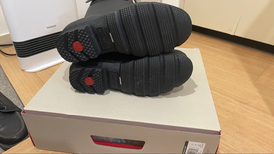 HUNTER ブラック レインブーツ サイズ US8