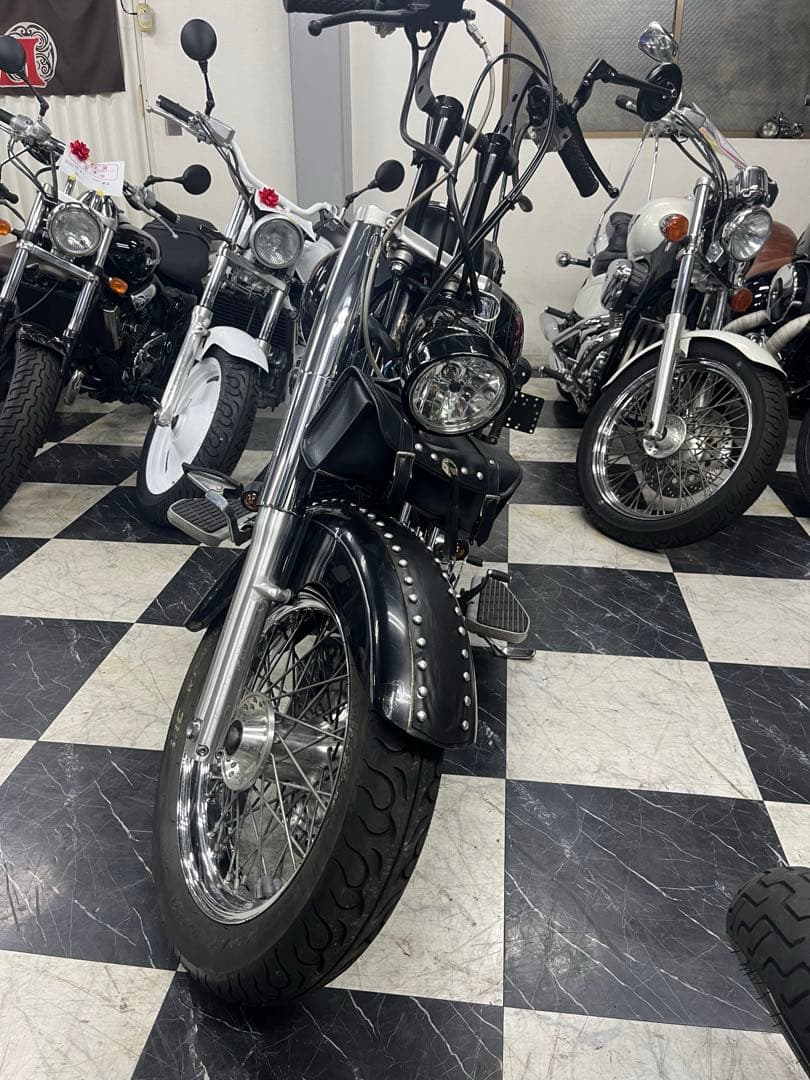 HONDAシャドウ400NC34純正スタッズ付き黒バイクフロントフェンダー