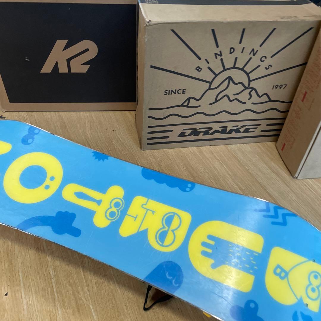 BURTON　キッズスノーボードセット　バートン　サロモンバイン付3点セット