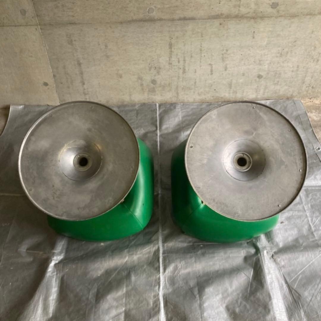 チェア スツール 回転椅子 カフェ 喫茶店 2脚 緑色 スペースエイジ レトロ