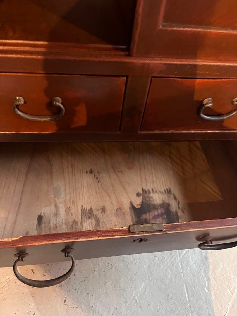 茶箪笥/水屋箪笥/和箪笥/飾り棚/木製/古箪笥