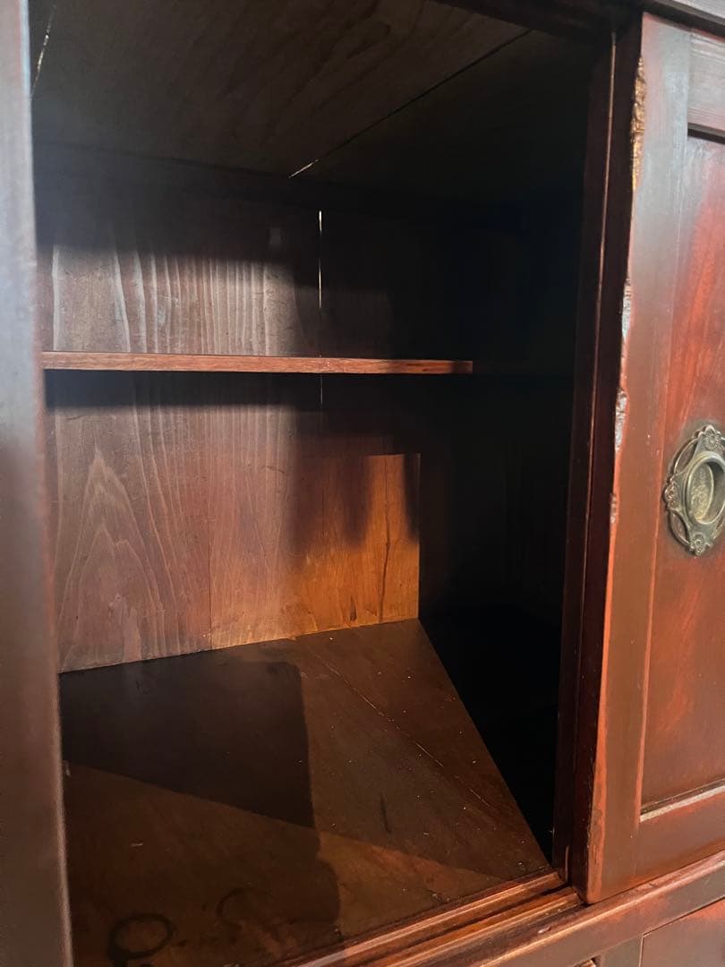 茶箪笥/水屋箪笥/和箪笥/飾り棚/木製/古箪笥