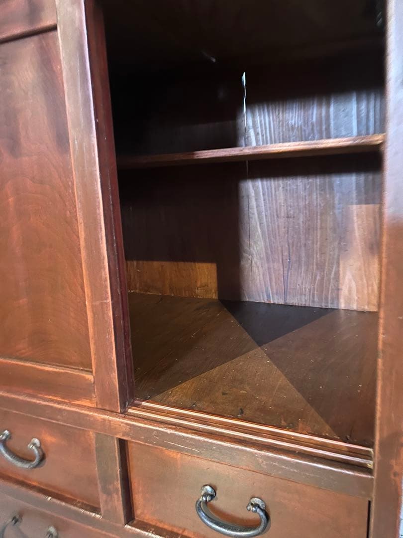 茶箪笥/水屋箪笥/和箪笥/飾り棚/木製/古箪笥