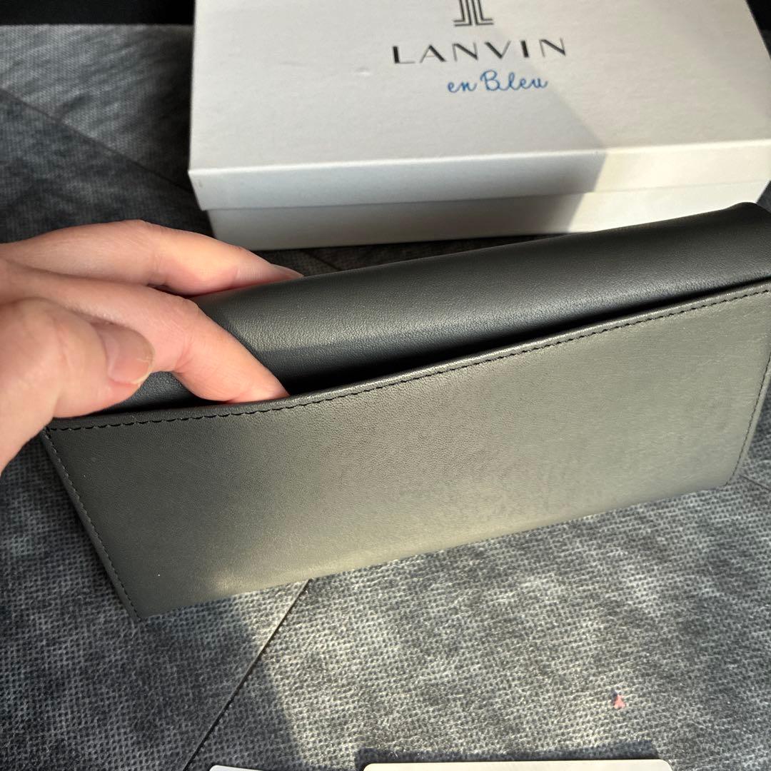 LANVIN en Bleu グレー 長財布