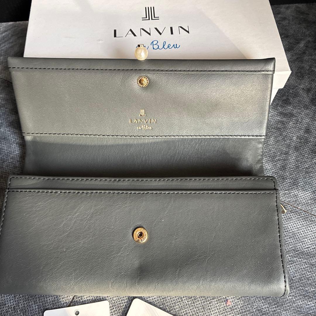 LANVIN en Bleu グレー 長財布