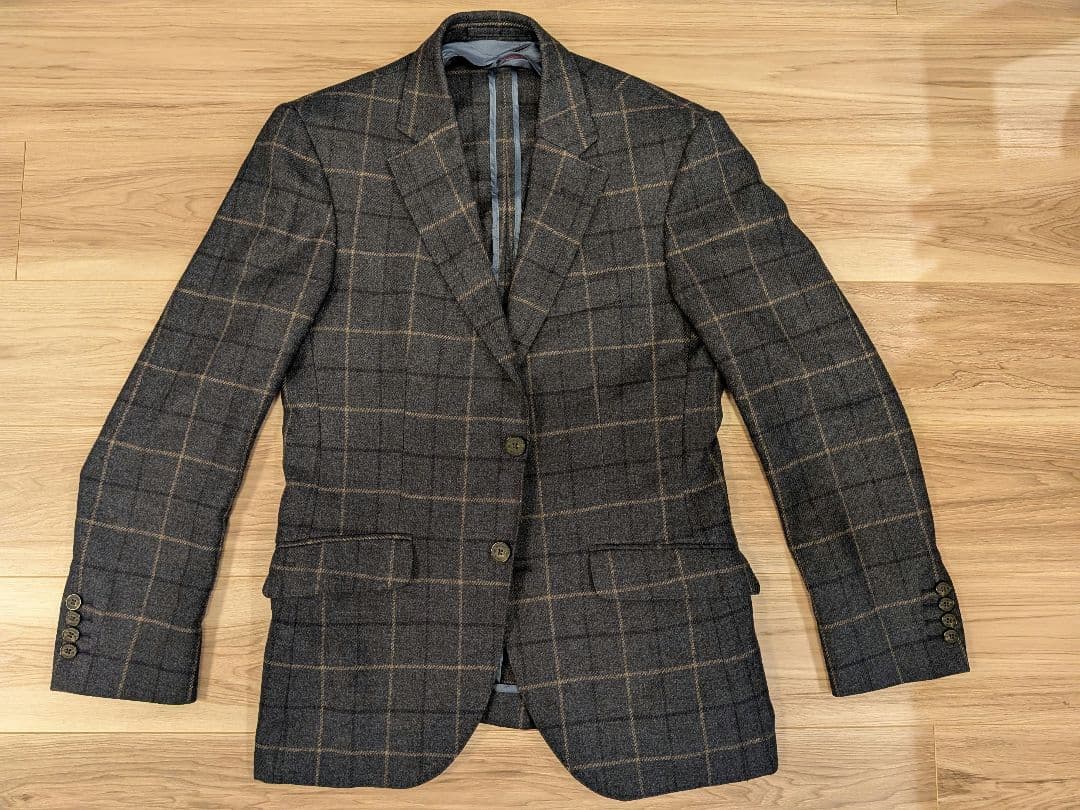 HACKETT テーラードジャケット ネイビー系 チェック柄