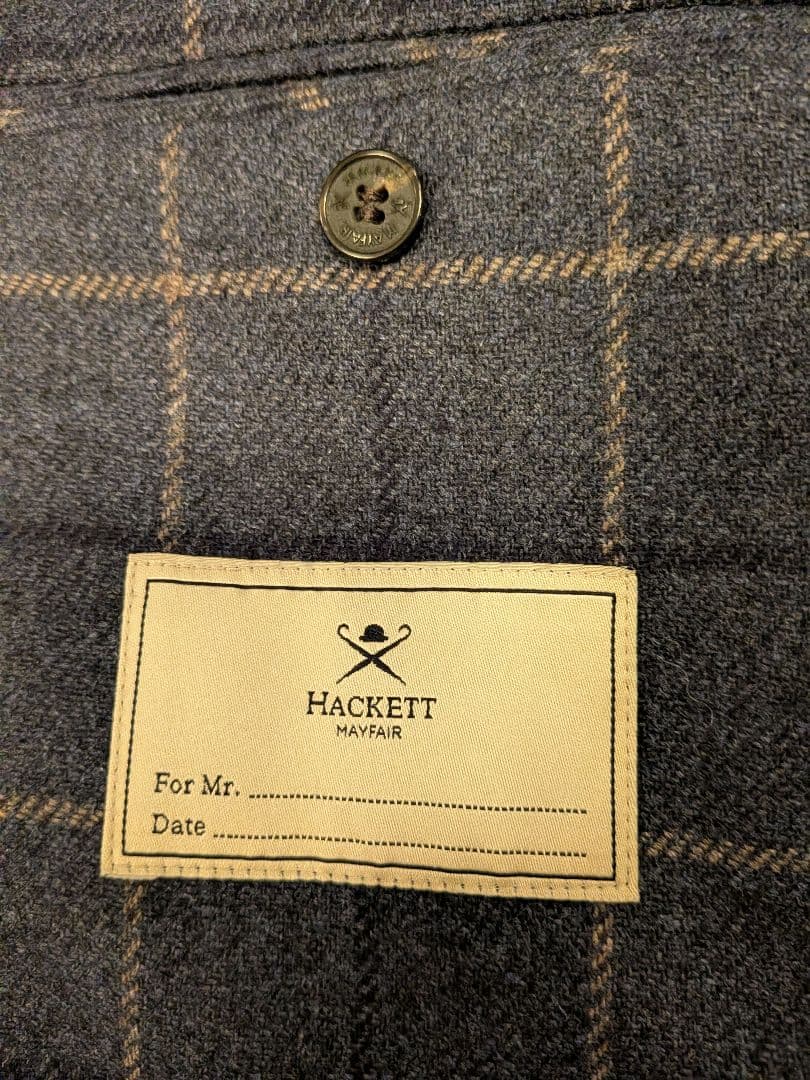 HACKETT テーラードジャケット ネイビー系 チェック柄