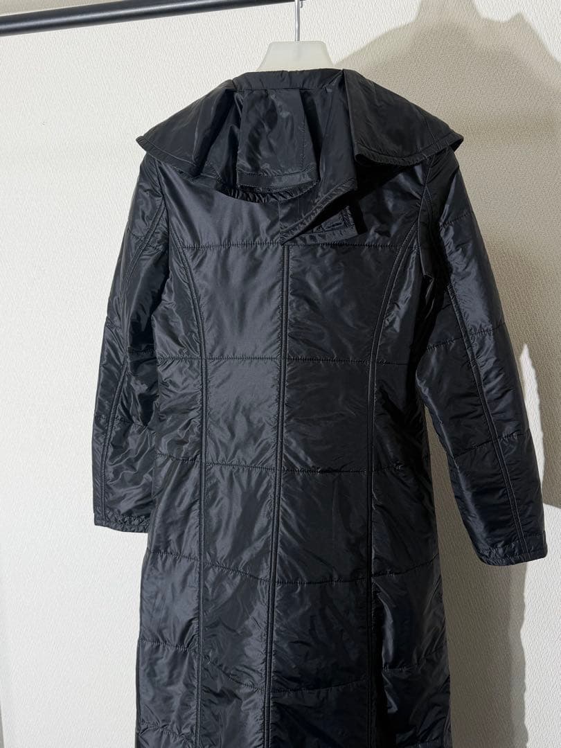 ジュンヤワタナベ コムデギャルソン 中綿ロングトレンチコート 黒 S