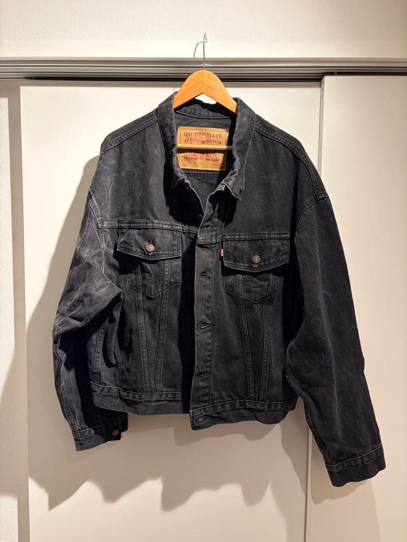Levi's ブラックデニムジャケット L made in USA