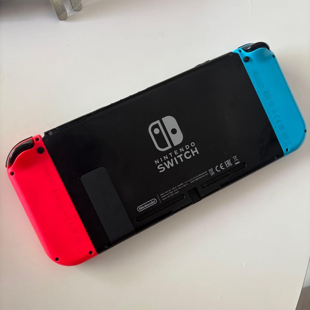 Nintendo Switch 本体 青/赤 充電器・ケース付き