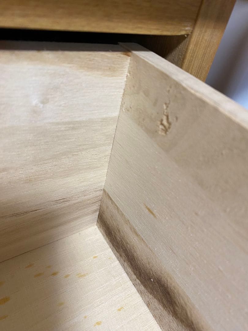 ■送料込■無印 木製チェスト タモ材 6段　衣類収納 廃盤 タンス 棚