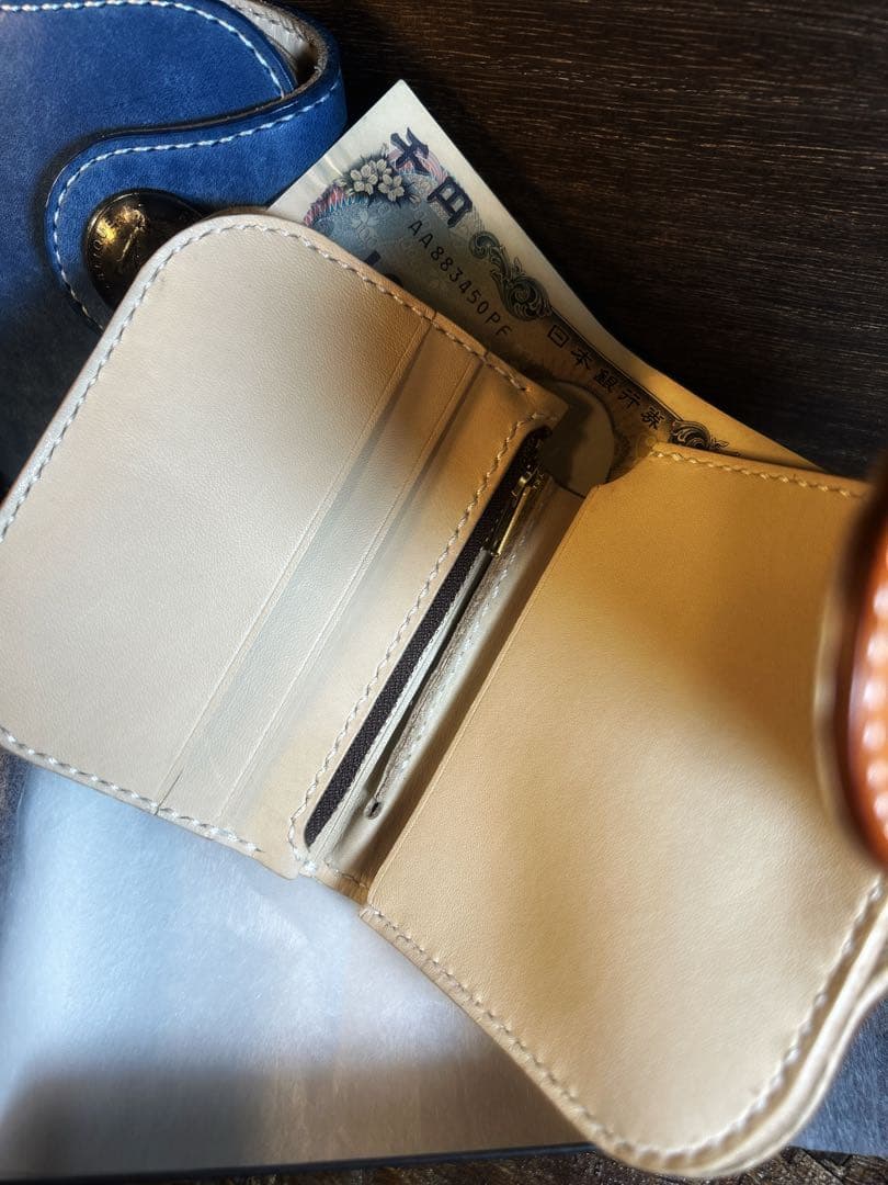 新品　イタリア本革マルゴーレザー　ウォレット　総手縫豪華仕様