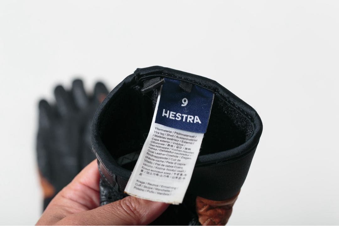 HESTRA インナー外せる　レザーグローブ　9