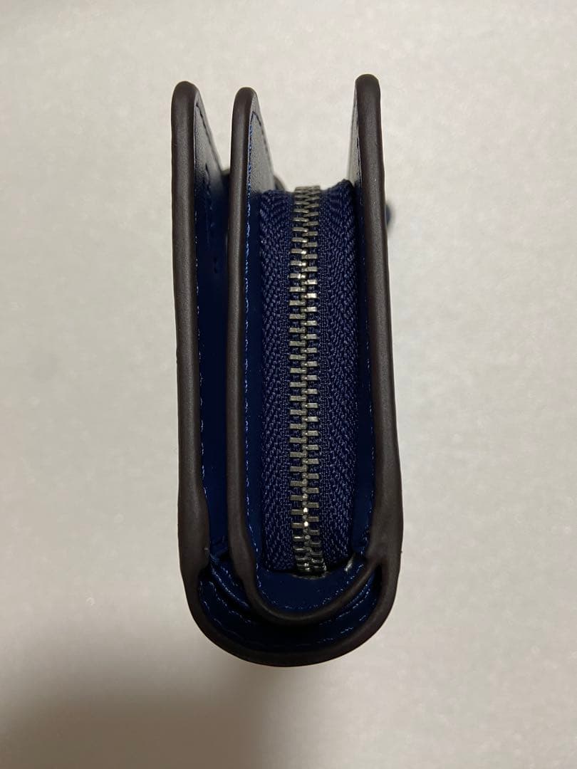 【新品未使用】COACH コーチ 二つ折り財布 ブルー　CR791