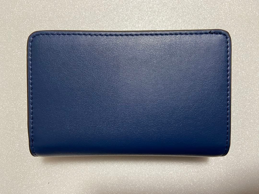 【新品未使用】COACH コーチ 二つ折り財布 ブルー　CR791