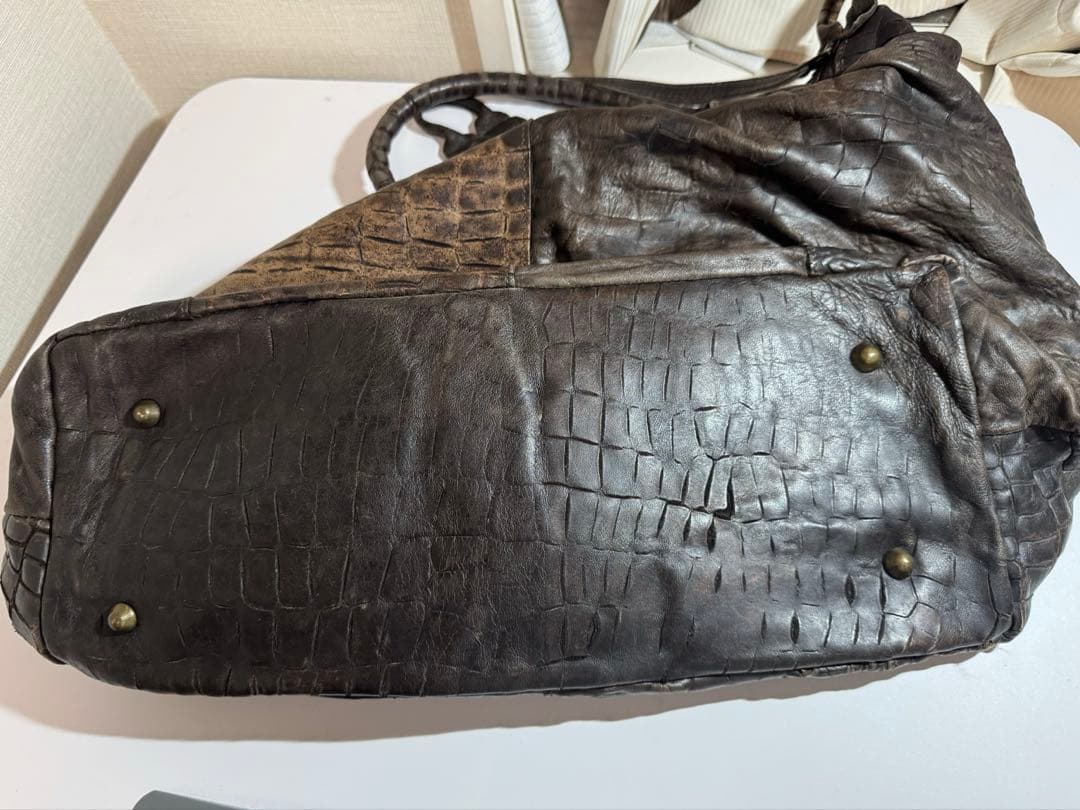 定価15万円collection Privee? イタリアンレザーボストンバッグ