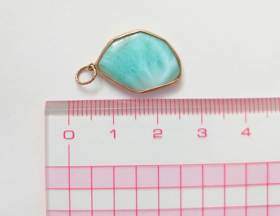 agete ラリマー 白蝶貝 K10 チャーム