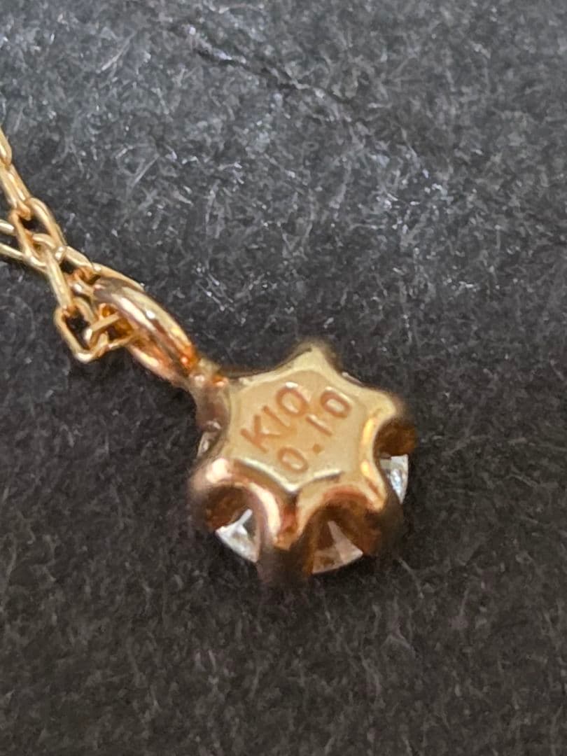 10K 1粒ダイヤ ネックレス