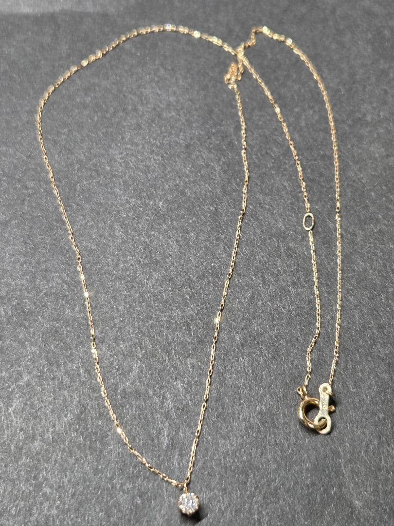 10K 1粒ダイヤ ネックレス