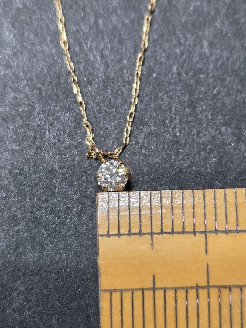 10K 1粒ダイヤ ネックレス