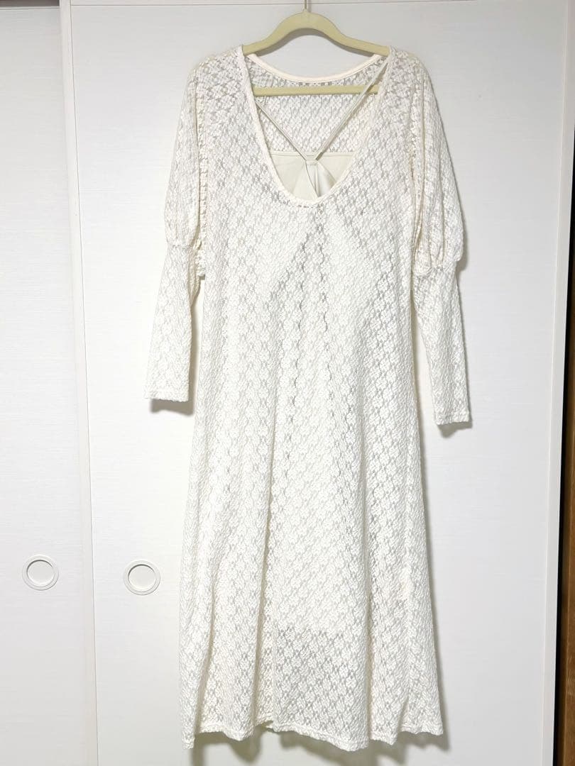 ワンピース Acka tulle vest satin one piece