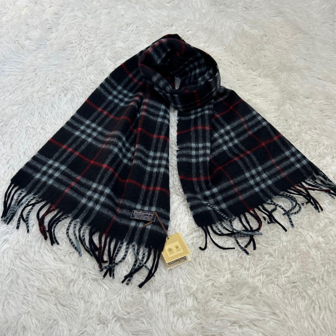 【新品】BURBERRY バーバリー カシミヤ100% マフラー　ノバチェック