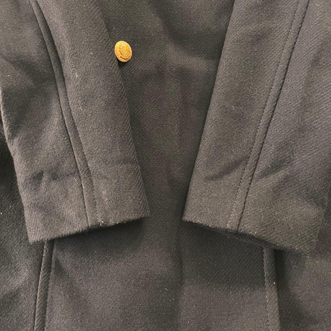 ZARA サイズM ナポレオンコート ダークネイビー ダブルブレスト