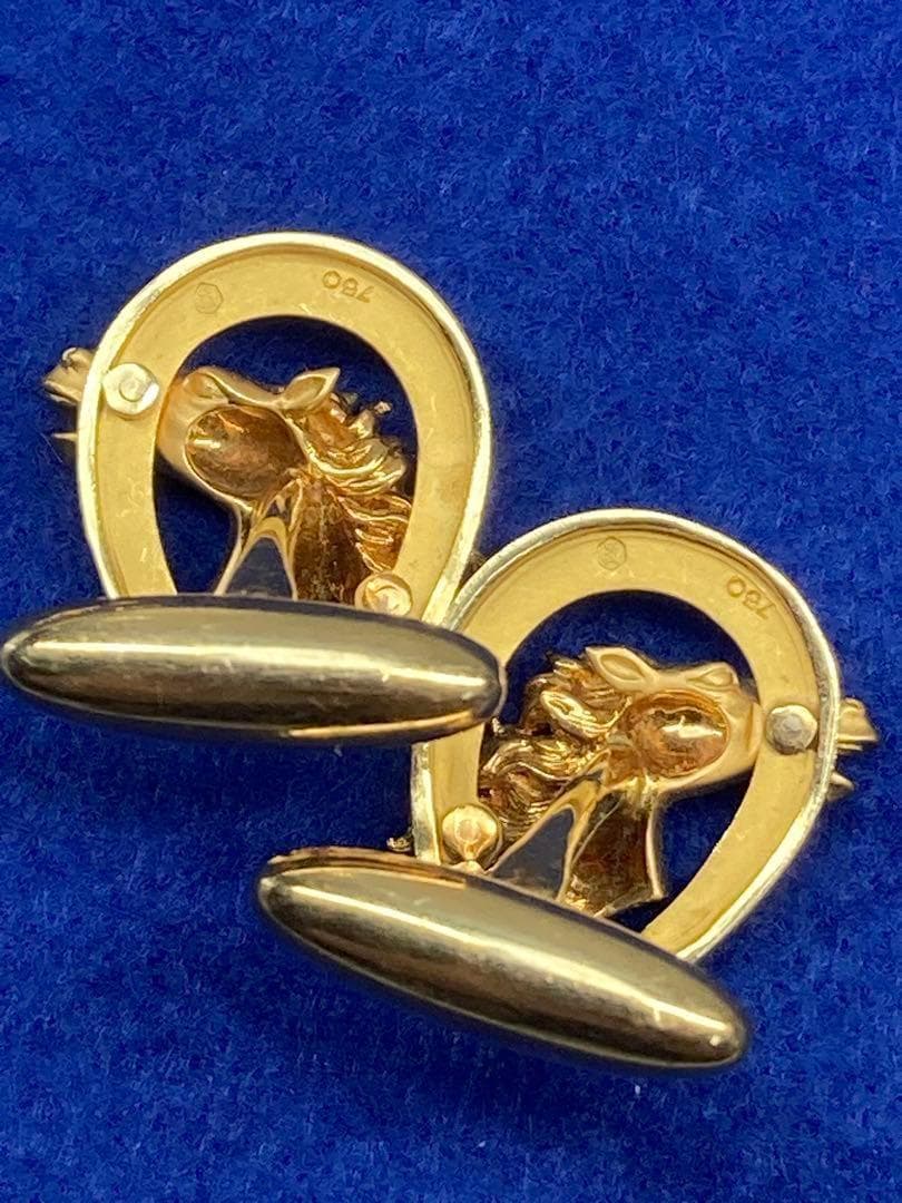 ア*ラ様 ≫★K18YG≪【Carrera y Carrera】ホースシューカフ